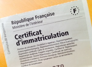 Carte grise - certificat d'immatriculation